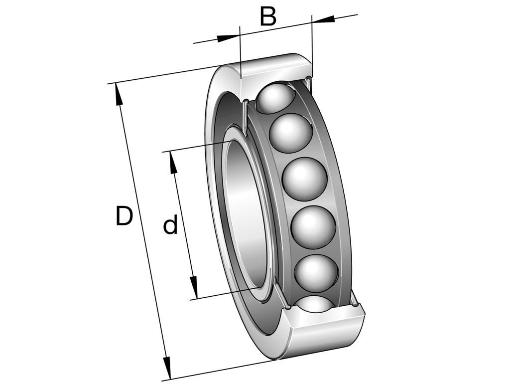 Spindle bearing w. ceramic balls