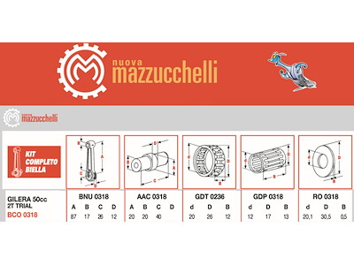 Gilera 50 connecting rod kit BCO 0318