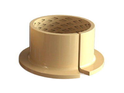 Bronze bushing w. flange/lubrication pockets
