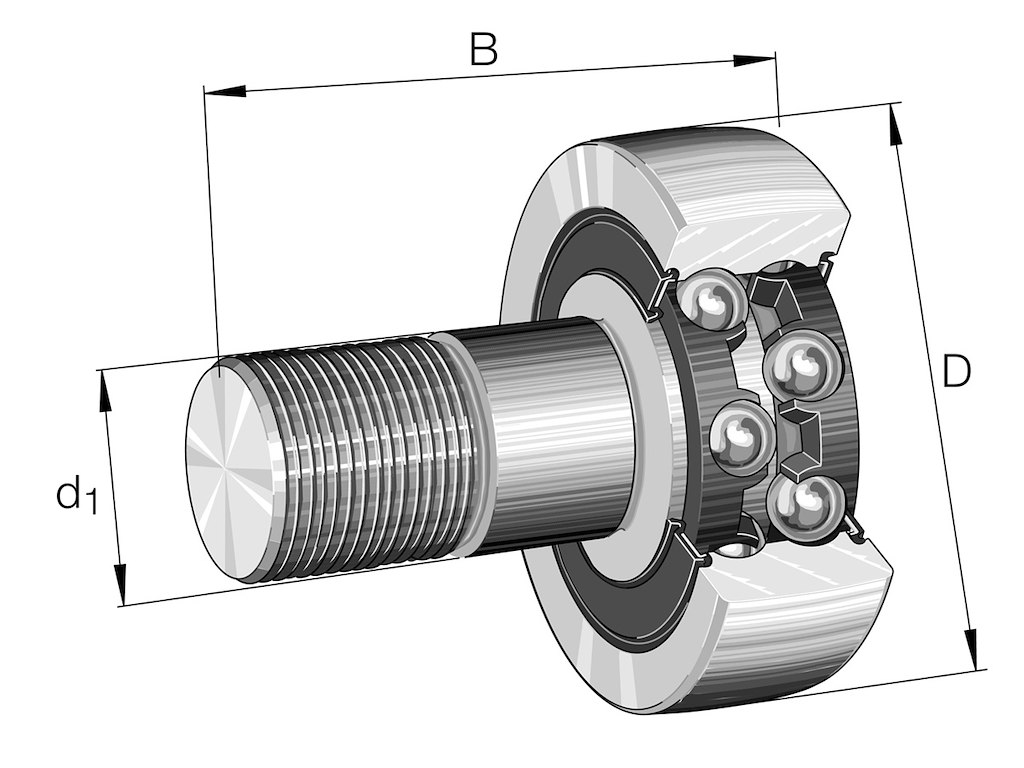 Stud type track roller