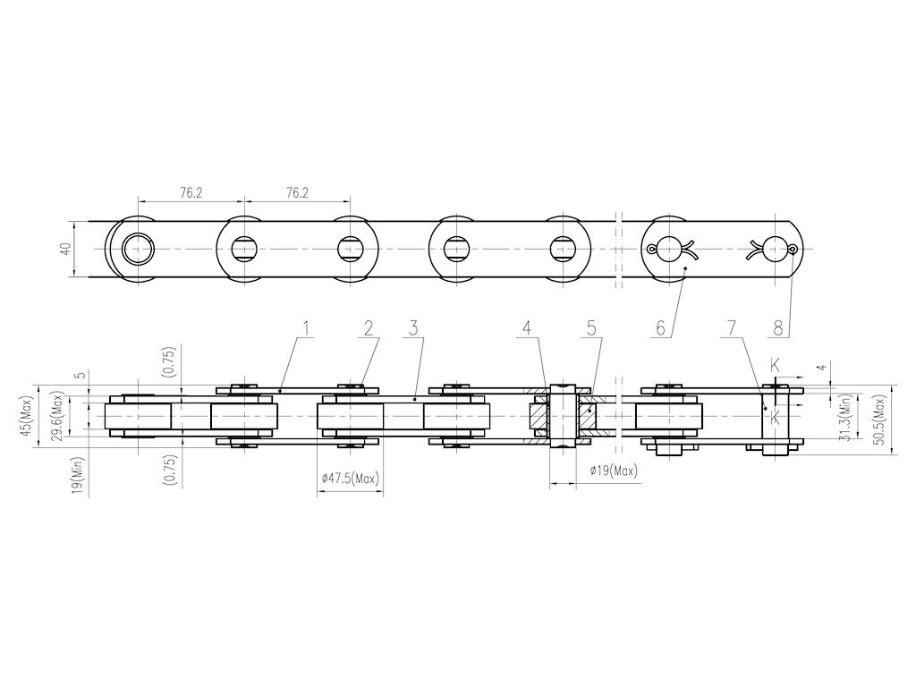 Connecting Link for conveyor chain