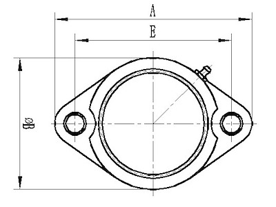 2 Huls Flangelejehus kunststof hvid