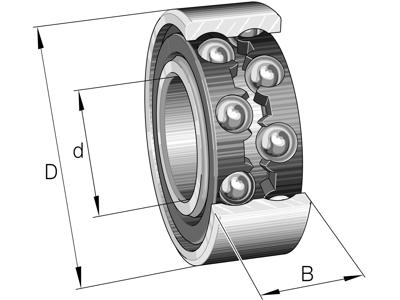 Deep groove ball bearing, double row
